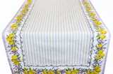 Bavlnený behúň na stôl Citróny a levanduľa 45x150 cm 