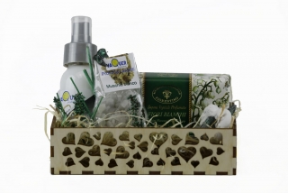 Štýlový darčekový kôš toskánskej aromaterapie BIELE KVETY