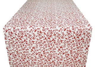 Behúň červené lístie 50x150 cm MADE IN ITALY