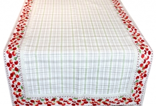 Bavlnený behúň na stôl Čerešne 45x150 cm 