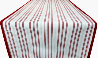 Bavlnený behúň na stôl Červené pruhy 45x150 cm 